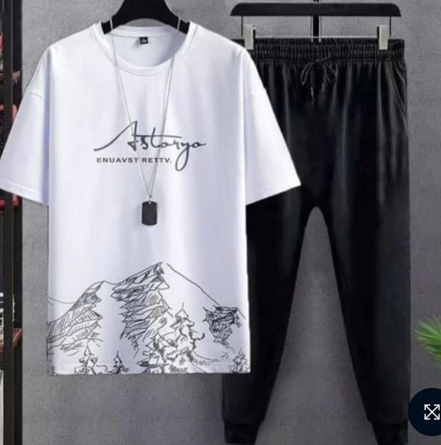 Men Dri Fit Graphic Track Suit White Medium to XL