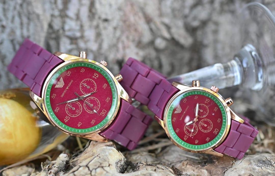 Couple Watches Set Quartz Black Rose Gold